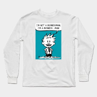 BUSINESSMAN COMICS 90S RAP HIP HOP POSTER Long Sleeve T-Shirt